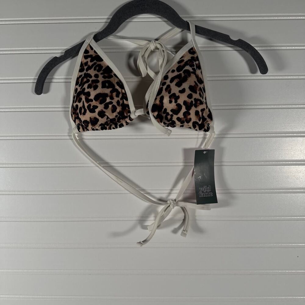 New Wild-fable Leopard Bikini Top
